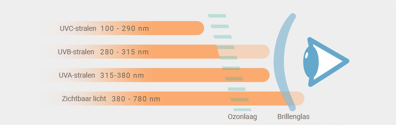 stuk geboren periscoop UV-bescherming in brillen en zonnebrillen (UV400 Filter) | Lentiamo