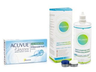 Acuvue Oasys for Presbyopia (6 lenzen) + Solunate Multi-Purpose 400 ml met lenzendoosje