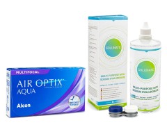 Air Optix Aqua Multifocal (6 lenzen) + Solunate Multi-Purpose 400 ml met lenzendoosje