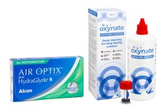 Air Optix plus Hydraglyde for Astigmatism (6 lenzen) + Oxynate Peroxide 380 ml met lenzendoosje