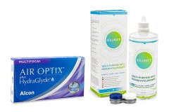 Air Optix Plus Hydraglyde Multifocal (3 lenzen) + Solunate Multi-Purpose 400 ml met lenzendoosje