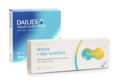 DAILIES AquaComfort Plus (90 lenzen) + Lenjoy 1 Day Comfort (10 daglenzen)