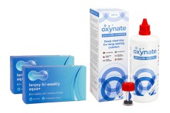 Lenjoy Bi-weekly Aqua+ (12 lenzen) + Oxynate Peroxide 380 ml met lenzendoosje