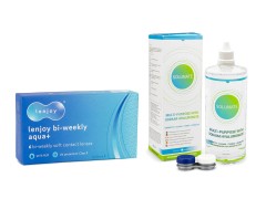 Lenjoy Bi-weekly Aqua+ (6 lenzen) + Solunate Multi-Purpose 400 ml met lenzendoosje