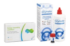 Lenjoy Monthly Comfort (6 lenzen) + Oxynate Peroxide 380 ml met lenzendoosje