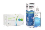 Lenjoy Monthly Comfort (6 lenzen) + ReNu MultiPlus 360 ml met lenzendoosjes 27814