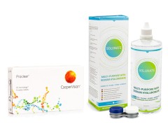 Proclear (6 lenzen) + Solunate Multi-Purpose 400 ml met lenzendoosje