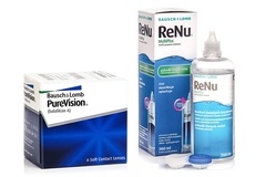 PureVision (6 lenzen) + ReNu MultiPlus 360 ml met lenzendoosje