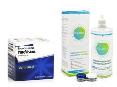 PureVision Multi-Focal (6 lenzen) + Solunate Multi-Purpose 400 ml met lenzendoosje