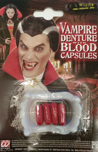 Vampiertanden met bloedcapsules (bonus)